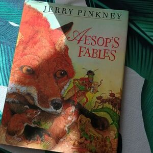 Vintage, 2000 copy of Jerry Pinkney's Aesop's Fables, childrens book, bedtime